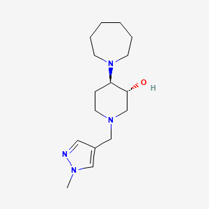 (3R*,4R*)-4-(1-azepanyl)-1-[(1-methyl-1H-pyrazol-4-yl)methyl]-3-piperidinol