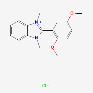 molecular formula C17H19ClN2O2 B5220196 2-(2,5-dimethoxyphenyl)-1,3-dimethyl-1H-benzimidazol-3-ium chloride 