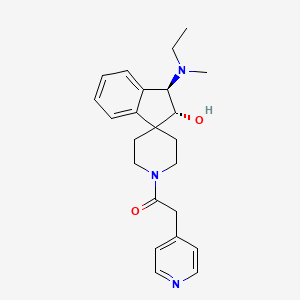 (2R*,3R*)-3-[ethyl(methyl)amino]-1'-(4-pyridinylacetyl)-2,3-dihydrospiro[indene-1,4'-piperidin]-2-ol