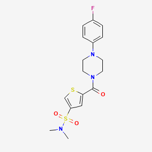 molecular formula C17H20FN3O3S2 B5220223 5-{[4-(4-fluorophenyl)-1-piperazinyl]carbonyl}-N,N-dimethyl-3-thiophenesulfonamide 