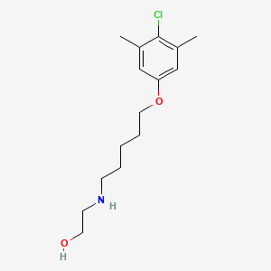 molecular formula C15H24ClNO2 B5220237 2-{[5-(4-chloro-3,5-dimethylphenoxy)pentyl]amino}ethanol 