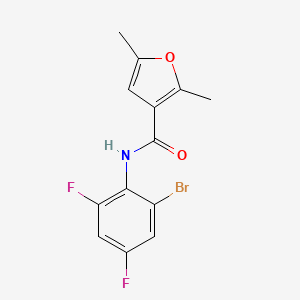 molecular formula C13H10BrF2NO2 B5220249 N-(2-bromo-4,6-difluorophenyl)-2,5-dimethyl-3-furamide 