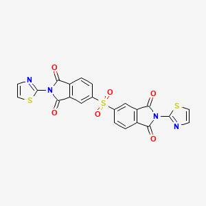 molecular formula C22H10N4O6S3 B5220319 5,5'-sulfonylbis[2-(1,3-thiazol-2-yl)-1H-isoindole-1,3(2H)-dione] 