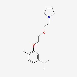 molecular formula C18H29NO2 B5220341 1-{2-[2-(5-isopropyl-2-methylphenoxy)ethoxy]ethyl}pyrrolidine 