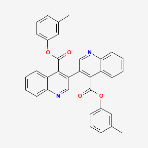 bis(3-methylphenyl) 3,3'-biquinoline-4,4'-dicarboxylate