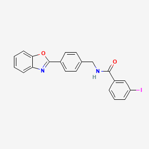 molecular formula C21H15IN2O2 B5220419 N-[4-(1,3-benzoxazol-2-yl)benzyl]-3-iodobenzamide 