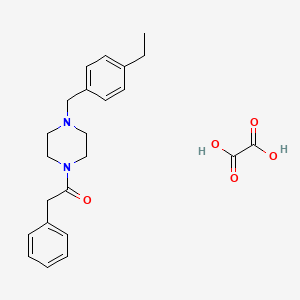 molecular formula C23H28N2O5 B5220449 1-(4-ethylbenzyl)-4-(phenylacetyl)piperazine oxalate 