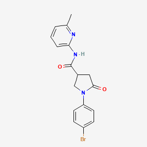 molecular formula C17H16BrN3O2 B5220452 1-(4-bromophenyl)-N-(6-methyl-2-pyridinyl)-5-oxo-3-pyrrolidinecarboxamide CAS No. 6059-50-3