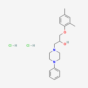 molecular formula C21H30Cl2N2O2 B5220466 1-(2,4-dimethylphenoxy)-3-(4-phenyl-1-piperazinyl)-2-propanol dihydrochloride 