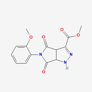 methyl 5-(2-methoxyphenyl)-4,6-dioxo-1,3a,4,5,6,6a-hexahydropyrrolo[3,4-c]pyrazole-3-carboxylate