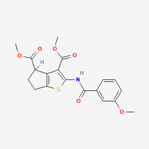 molecular formula C19H19NO6S B5220484 dimethyl 2-[(3-methoxybenzoyl)amino]-5,6-dihydro-4H-cyclopenta[b]thiophene-3,4-dicarboxylate 