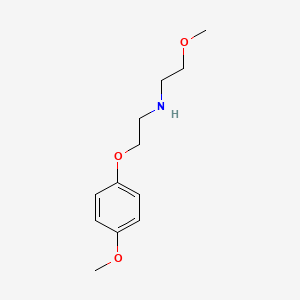 molecular formula C12H19NO3 B5220491 (2-methoxyethyl)[2-(4-methoxyphenoxy)ethyl]amine 