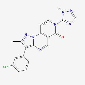 3-(3-chlorophenyl)-2-methyl-7-(4H-1,2,4-triazol-3-yl)pyrazolo[1,5-a]pyrido[3,4-e]pyrimidin-6(7H)-one