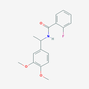molecular formula C17H18FNO3 B5220537 N-[1-(3,4-dimethoxyphenyl)ethyl]-2-fluorobenzamide 
