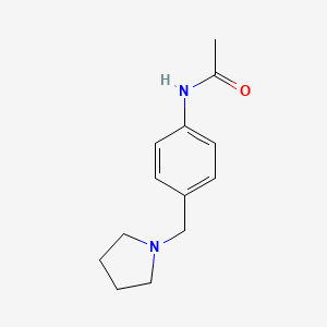 molecular formula C13H18N2O B5220556 N-[4-(1-pyrrolidinylmethyl)phenyl]acetamide 