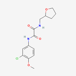 molecular formula C14H17ClN2O4 B5220588 N-(3-chloro-4-methoxyphenyl)-N'-(tetrahydro-2-furanylmethyl)ethanediamide 