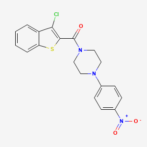 molecular formula C19H16ClN3O3S B5220597 1-[(3-chloro-1-benzothien-2-yl)carbonyl]-4-(4-nitrophenyl)piperazine 