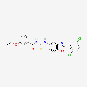 molecular formula C23H17Cl2N3O3S B5220609 N-({[2-(2,5-dichlorophenyl)-1,3-benzoxazol-5-yl]amino}carbonothioyl)-3-ethoxybenzamide 