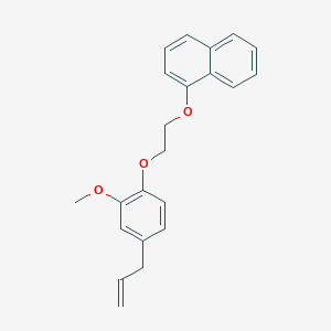molecular formula C22H22O3 B5220616 1-[2-(4-allyl-2-methoxyphenoxy)ethoxy]naphthalene 