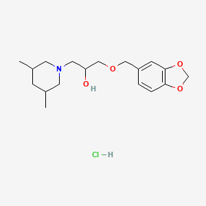 molecular formula C18H28ClNO4 B5220638 1-(1,3-benzodioxol-5-ylmethoxy)-3-(3,5-dimethyl-1-piperidinyl)-2-propanol hydrochloride 