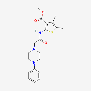 molecular formula C20H25N3O3S B5220649 methyl 4,5-dimethyl-2-{[(4-phenyl-1-piperazinyl)acetyl]amino}-3-thiophenecarboxylate 