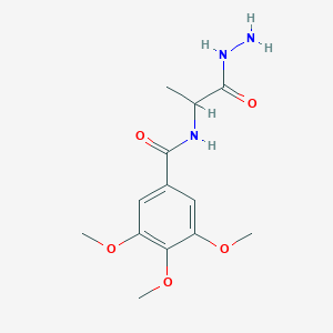 molecular formula C13H19N3O5 B5220657 N-(2-hydrazino-1-methyl-2-oxoethyl)-3,4,5-trimethoxybenzamide 