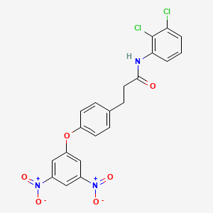 molecular formula C21H15Cl2N3O6 B5220672 N-(2,3-dichlorophenyl)-3-[4-(3,5-dinitrophenoxy)phenyl]propanamide 