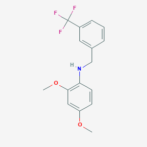molecular formula C16H16F3NO2 B5220742 (2,4-dimethoxyphenyl)[3-(trifluoromethyl)benzyl]amine 