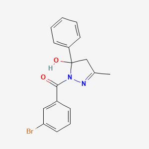 1-(3-bromobenzoyl)-3-methyl-5-phenyl-4,5-dihydro-1H-pyrazol-5-ol