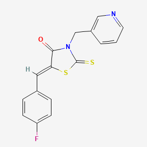 5-(4-fluorobenzylidene)-3-(3-pyridinylmethyl)-2-thioxo-1,3-thiazolidin-4-one