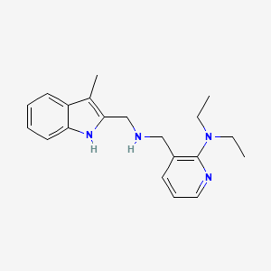 molecular formula C20H26N4 B5220789 N,N-diethyl-3-({[(3-methyl-1H-indol-2-yl)methyl]amino}methyl)-2-pyridinamine 