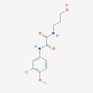 N-(3-chloro-4-methoxyphenyl)-N'-(3-hydroxypropyl)ethanediamide