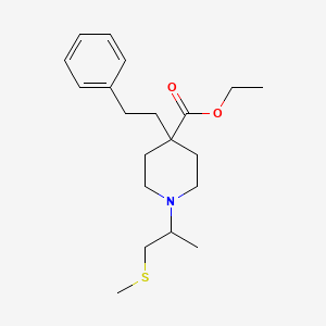 ethyl 1-[1-methyl-2-(methylthio)ethyl]-4-(2-phenylethyl)-4-piperidinecarboxylate