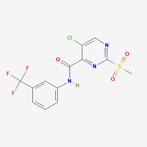 5-chloro-2-(methylsulfonyl)-N-[3-(trifluoromethyl)phenyl]-4-pyrimidinecarboxamide