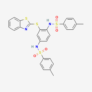 N,N'-[2-(1,3-benzothiazol-2-ylthio)-1,4-phenylene]bis(4-methylbenzenesulfonamide)