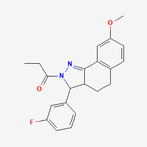 3-(3-fluorophenyl)-8-methoxy-2-propionyl-3,3a,4,5-tetrahydro-2H-benzo[g]indazole