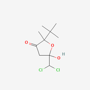 2-Tert-butyl-5-(dichloromethyl)-5-hydroxy-2-methyloxolan-3-one