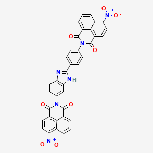 6-nitro-2-{4-[6-(6-nitro-1,3-dioxo-1H-benzo[de]isoquinolin-2(3H)-yl)-1H-benzimidazol-2-yl]phenyl}-1H-benzo[de]isoquinoline-1,3(2H)-dione