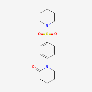 molecular formula C16H22N2O3S B5220890 1-[4-(1-piperidinylsulfonyl)phenyl]-2-piperidinone 