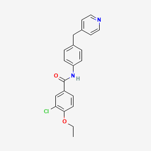 molecular formula C21H19ClN2O2 B5220904 3-chloro-4-ethoxy-N-[4-(4-pyridinylmethyl)phenyl]benzamide 