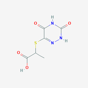 2-[(3,5-dioxo-2,3,4,5-tetrahydro-1,2,4-triazin-6-yl)thio]propanoic acid