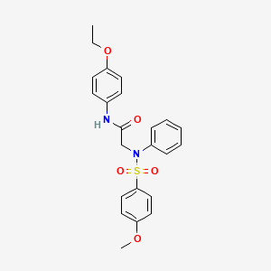 molecular formula C23H24N2O5S B5221008 N~1~-(4-ethoxyphenyl)-N~2~-[(4-methoxyphenyl)sulfonyl]-N~2~-phenylglycinamide 