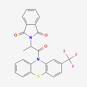molecular formula C24H15F3N2O3S B5221014 2-{1-methyl-2-oxo-2-[2-(trifluoromethyl)-10H-phenothiazin-10-yl]ethyl}-1H-isoindole-1,3(2H)-dione 