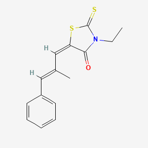 3-ethyl-5-(2-methyl-3-phenyl-2-propen-1-ylidene)-2-thioxo-1,3-thiazolidin-4-one