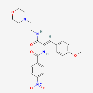 N-[2-(4-methoxyphenyl)-1-({[2-(4-morpholinyl)ethyl]amino}carbonyl)vinyl]-4-nitrobenzamide