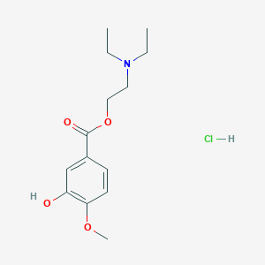 molecular formula C14H22ClNO4 B5221053 2-(diethylamino)ethyl 3-hydroxy-4-methoxybenzoate hydrochloride 