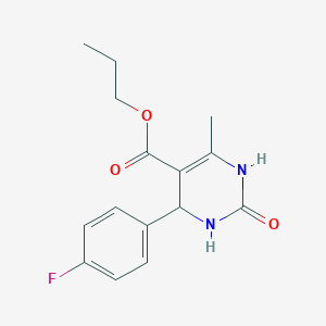 propyl 4-(4-fluorophenyl)-6-methyl-2-oxo-1,2,3,4-tetrahydro-5-pyrimidinecarboxylate