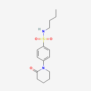 molecular formula C15H22N2O3S B5221085 N-butyl-4-(2-oxo-1-piperidinyl)benzenesulfonamide 