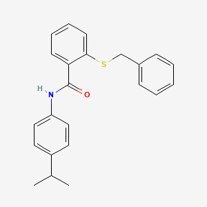 molecular formula C23H23NOS B5221097 2-(benzylthio)-N-(4-isopropylphenyl)benzamide 