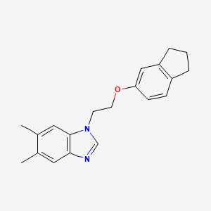 1-[2-(2,3-dihydro-1H-inden-5-yloxy)ethyl]-5,6-dimethyl-1H-benzimidazole